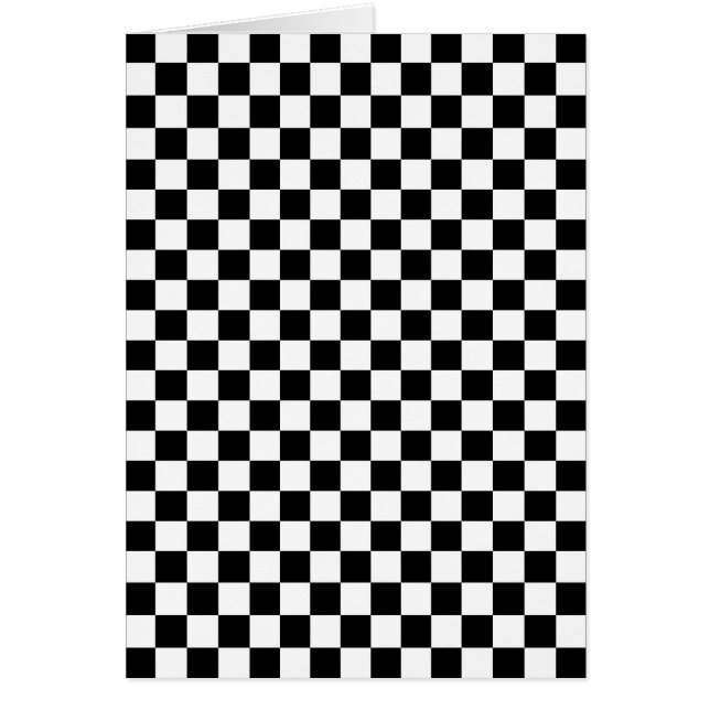 Cartão Padrão preto e branco verificado (Frente)