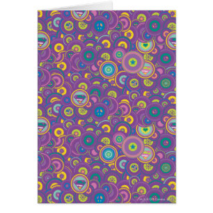 Cartão Padrão Roxo do Círculo Supergirl