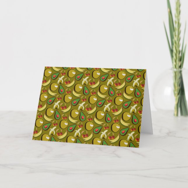 Cartão Padrão sem descontinuidades da fruta tropical amar (Frente)