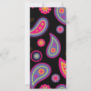 Cartão Padrão sem falhas Colorir Paisley