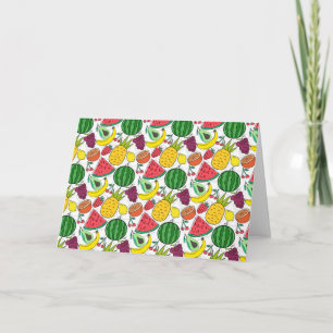 Cartão padrão uniforme de fruta Padrão da superfície da