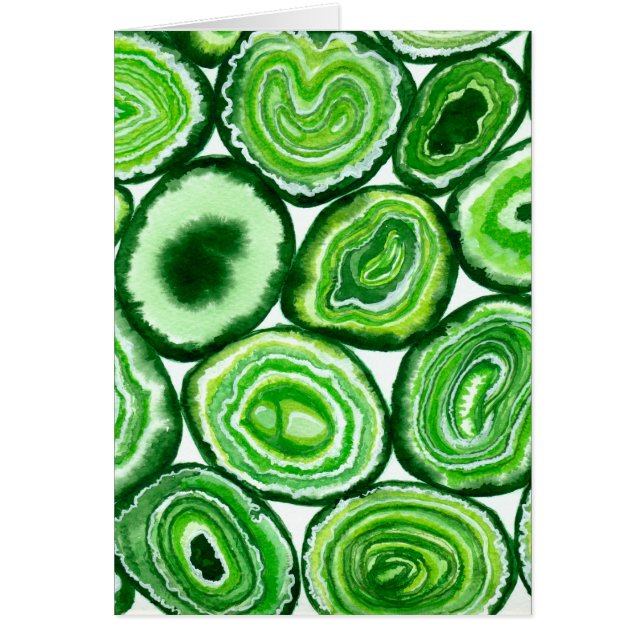 Cartão Padrão verde de agata (Frente)