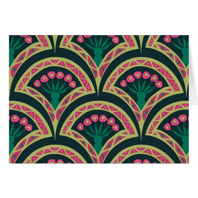 Cartão padrão verde em forma de shell (Frente horizontal)