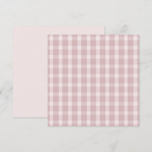 Cartão Padrão Xadrez em Cores Rosa Balerina Préppy