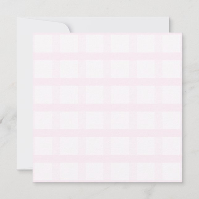 Cartão Padrão Xadrez Rosa Pastel e Rosa Quartzo (Frente)