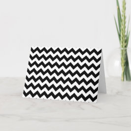 Cartão Padrão Zigzag preto e branco, padrão Chevron