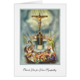 Cartão Padre Católico Oferecendo Missa de Condolências Ob