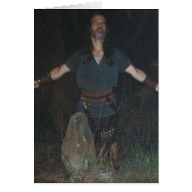 Cartão Padre da Madeira Selvagem na Pedra Permanente (Frente)