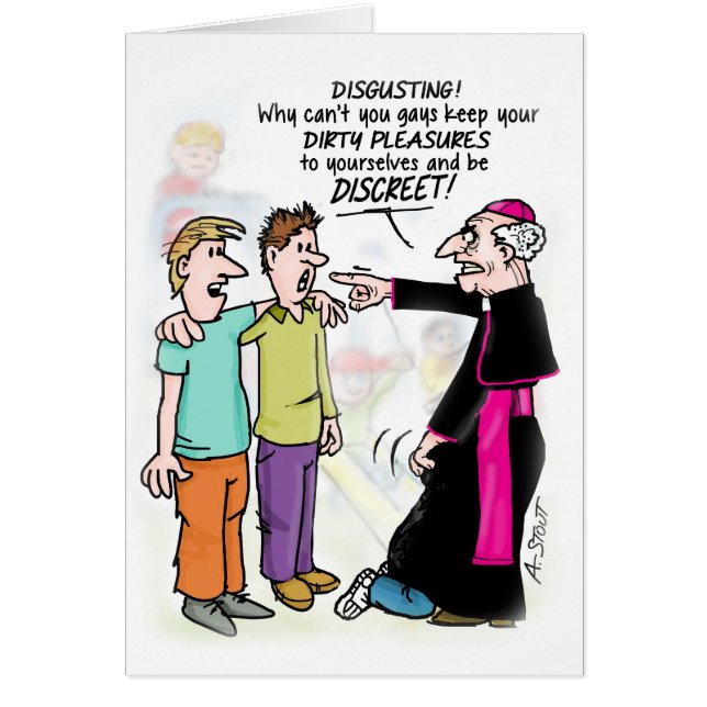 Cartão Padre discreto (Frente)