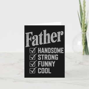 Cartão Padre Handsome Forte Dia de os pais Legal Engraçad