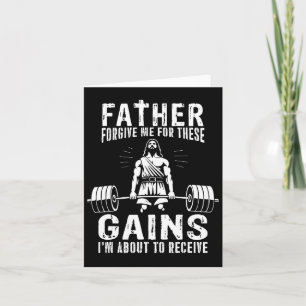 Cartão Padre Perdoe-Me Por Estes Ganhos - Engraçado Gym M