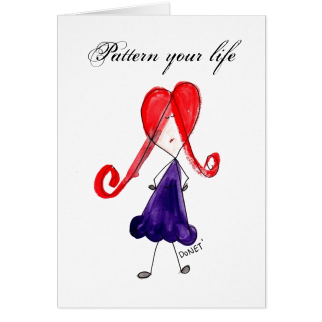 Cartão Padrinhe sua vida depois de mulheres emocionalment (Frente)