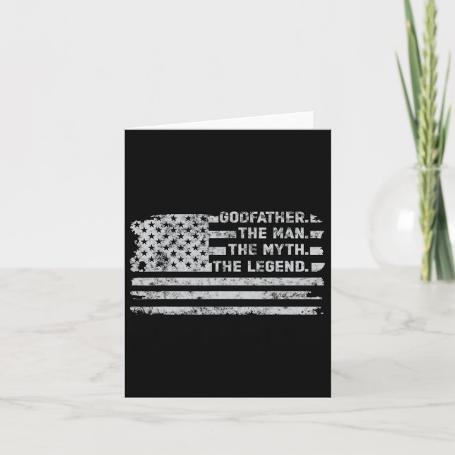 Cartão Padrinho O Homem Mito Dia de os pais de Lenda Amer (Frente)