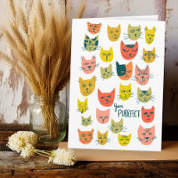 Padrões de cabeças de gatos coloridas e bonitos AN