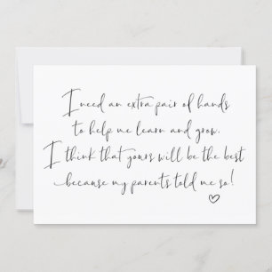 Cartão Padrões de Deus Pedindo para Madrinha Cute