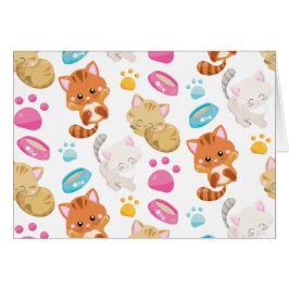 Cartão Padrões De Gatos, Gatos Cutes, Gatinhos, Gatinhos,
