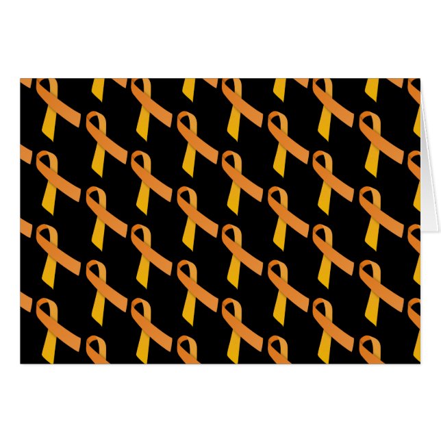 Cartão Padrões de ladrilhos laranja (Frente Horizontal)