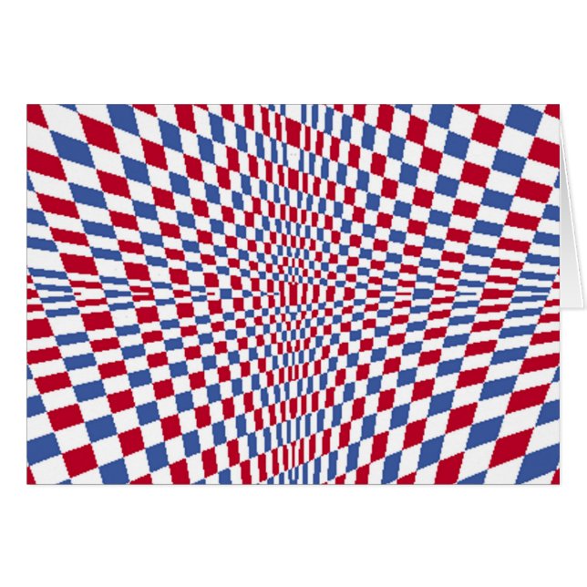 Cartão Padrões de na moda quadrados de deformação (Frente horizontal)