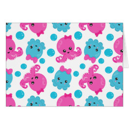 Cartão Padrões de Octopus, Octopus Cute, Animais do Mar