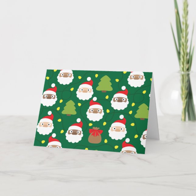 Cartão Padrões de Papai Noel (Frente)