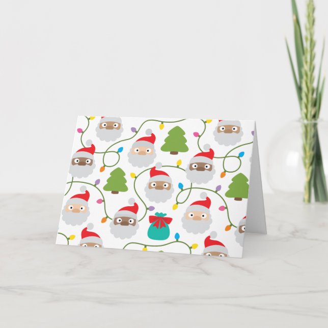 Cartão Padrões de Papai Noel (Frente)