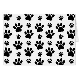 Cartão Padrões de pata, patas de cão, impressões de pata,