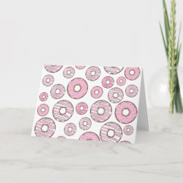 Cartão Padrões De Rosquinhas, Rosquinhas Rosa, Prensas