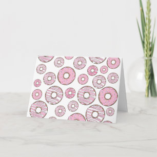 Cartão Padrões De Rosquinhas, Rosquinhas Rosa, Prensas