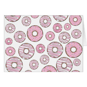 Cartão Padrões De Rosquinhas, Rosquinhas Rosa, Prensas