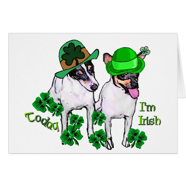 Cartão Padrões de Rua de Toy Fox Terrier (Frente Horizontal)