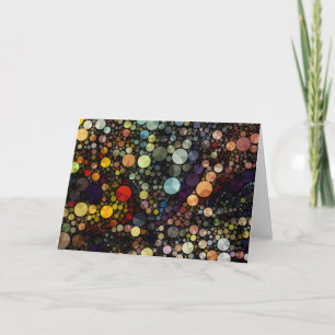 Cartão Padrões geométricos   Círculos multicolores