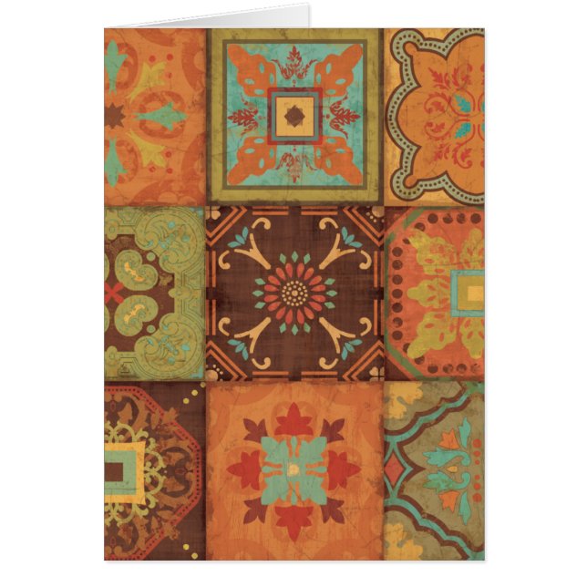 Cartão Padrões indianos (Frente)