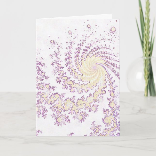 Cartão Padrões Revertendo a Creme Rosa Branco (Frente)