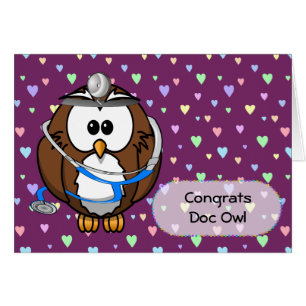 Cartão pagando Doc Owl