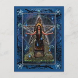 Cartão pagão - ~ azul Water da bruxa de