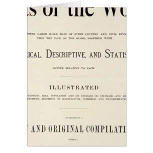 Cartão Página de Título do Atlas Indexado