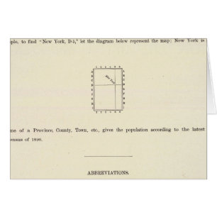 Cartão Página de Título do Atlas Indexado Verso