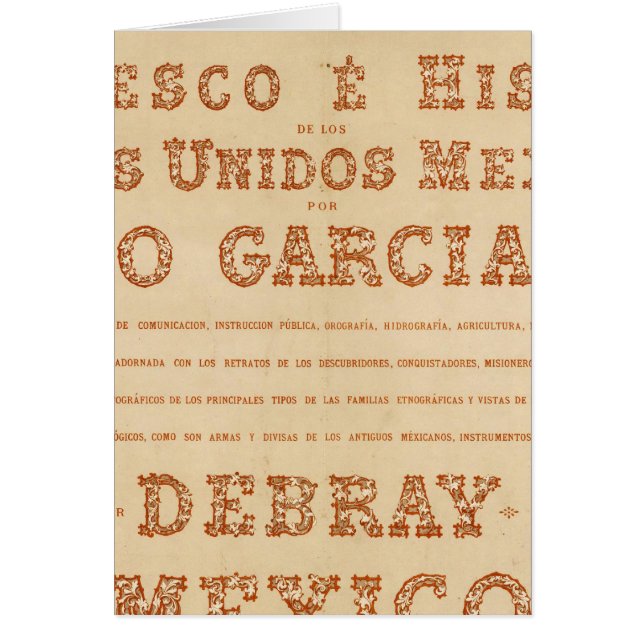 Cartão Página Título do Mapa Histórico (Frente)