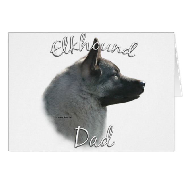Cartão Pai 2 de Elkhound norueguês (Frente Horizontal)