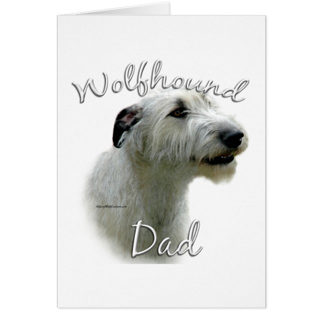 Cartão Pai 2 do Wolfhound irlandês (Frente)
