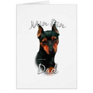 Cartão Pai 2 Miniatura Pinscher (preto)