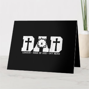 Cartão Pai abençoado Papai Cruz Cristão Religioso Pai