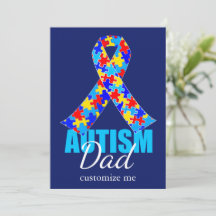 Pai Autismo Personalizado Fita Azul Dia dos Pais
