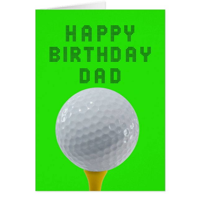 Cartão Pai Birthday Golf (Frente)