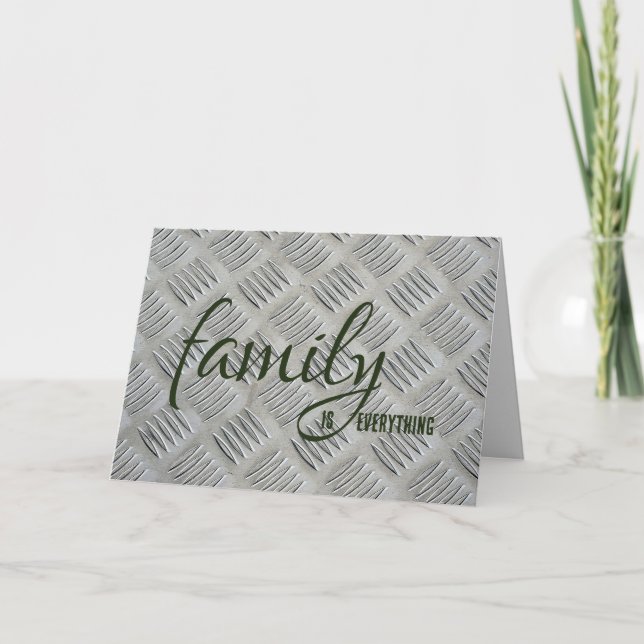 Cartão Pai Birthday Metal Design (Frente)