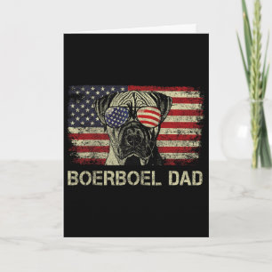 Cartão Pai Boerboel Amantes de Cães Bandeira Americana 4