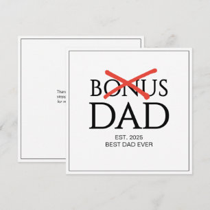 Cartão Pai BONUS Aceito Estabelecido Dia dos Pais