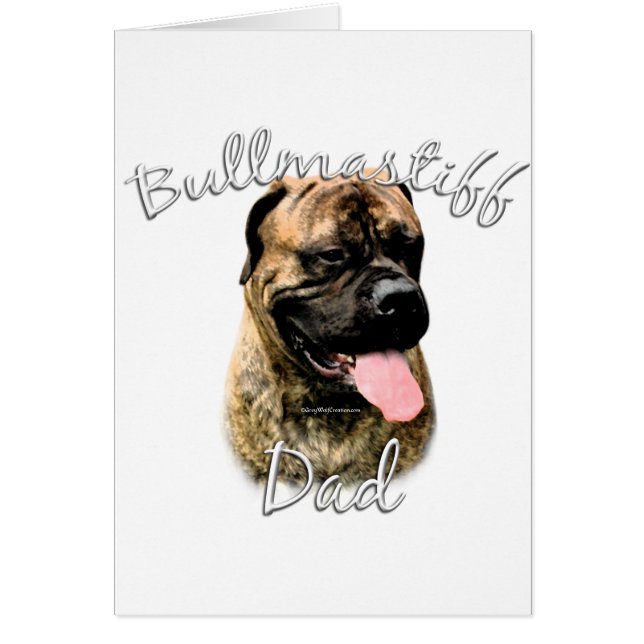 Cartão Pai Bullmastiff 2 (Frente)
