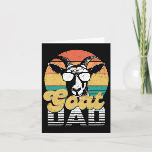 Cartão Pai Cabra Melhor Papai Cabra Vintage Retro Diverti
