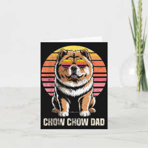 Cartão Pai Chow Chow Retro Legal Engraçado Dono de Cachor